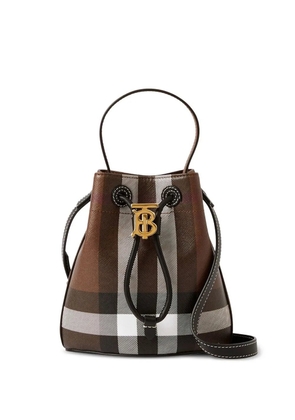 Burberry Mini TB Bucket Bag - Brown
