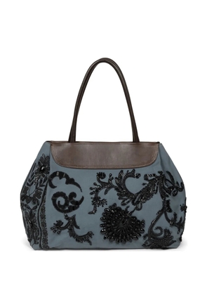 DRIES VAN NOTEN embroidered shoulder bag - Blue