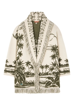 Alanui palm-tree fringe cardigan - Neutrals