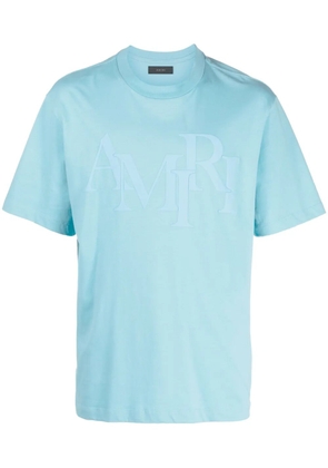 AMIRI Staggered logo-appliqué T-shirt - Blue