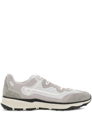 Herno suede-panelled lace-up sneakers - Grey