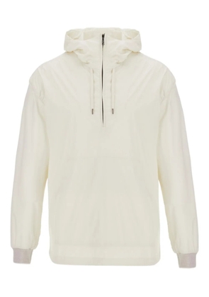 Herno hooded half-zip jacket - White