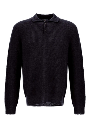 Herno ribbed polo-neck sweater - Blue