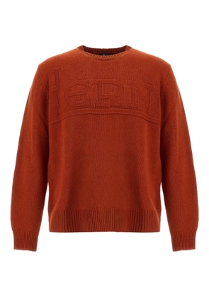 Herno logo-intarsia wool sweater - Orange