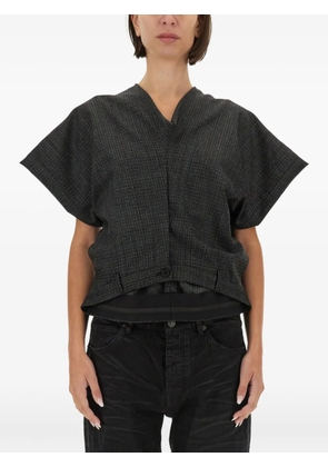 Balenciaga V-neck tailored blouse - Grey