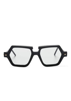 Kuboraum P19 geometric-frame sunglasses - Black
