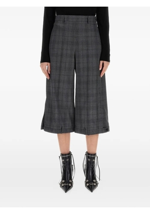 Balenciaga deconstructed checked shorts - Grey