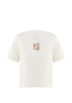 Manière De Voir Thibault bird-detail T-shirt - Neutrals