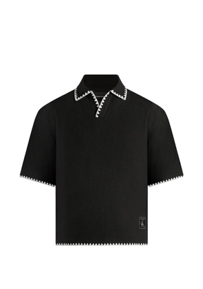 Manière De Voir Lenny boxy polo shirt - Black
