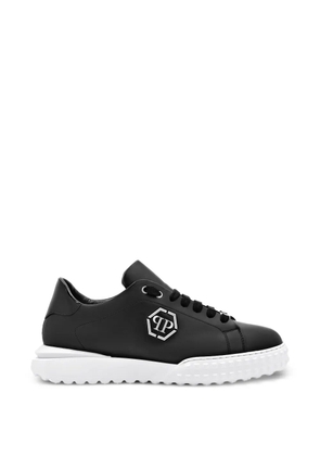 Philipp Plein leather sneakers - Black
