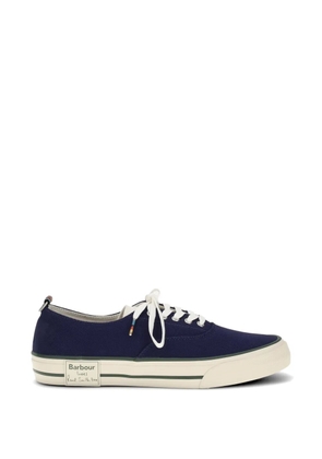 Barbour x Paul Smith lace-up embroidery sneakers - Blue