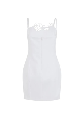 Blumarine floral appliquéd dress - White