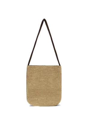 The Row Lori curved raffia shoulder bag - Neutrals