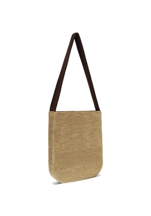 The Row Lori curved raffia shoulder bag - Neutrals