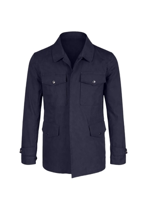 Kiton chest-pocket coat - Blue