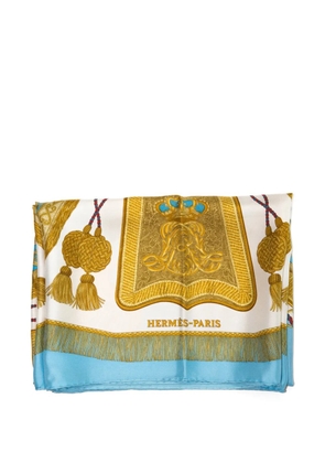 Hermès Pre-Owned 1987 Poste et Cavalerie silk scarf - Blue