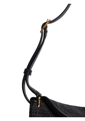 Wandler Penelope woven shoulder bag - Black