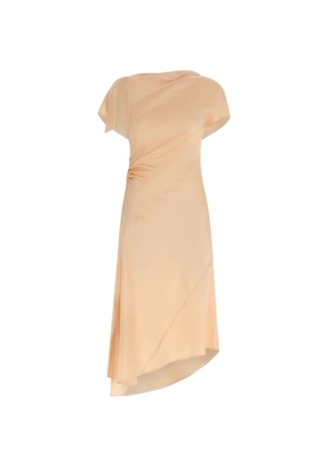 Victoria Beckham twist-detail asymmetric dress - Neutrals