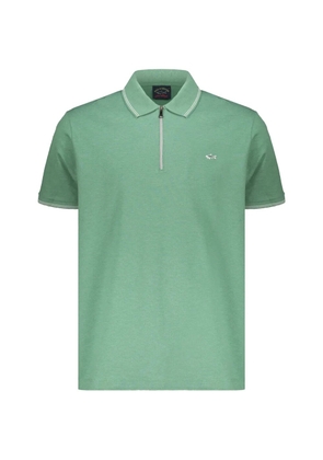 Paul & Shark raised-collar short-sleeve polo shirt - Green