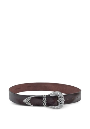 Orciani crystal-embellished buckle belt - Brown
