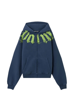 Palm Angels big-neck zip hoodie - Blue