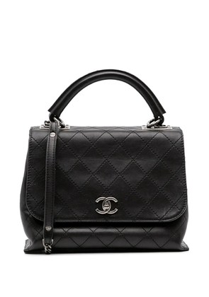 CHANEL Pre-Owned 2016-2017 Stitched Calfskin Urban Luxury Top Handle Bag satchel - Black
