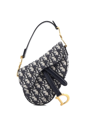 Christian Dior Pre-Owned Saddle Handbag Oblique Canvas Mini shoulder bag - Blue