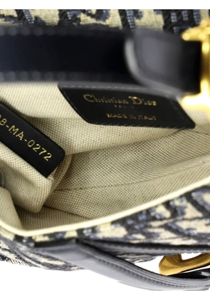 Christian Dior Pre-Owned Saddle Handbag Oblique Canvas Mini shoulder bag - Blue