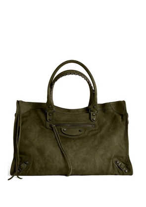 Balenciaga large Le City braided tote bag - Green