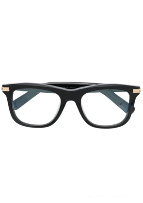 Cartier Eyewear engraved-detail square-frame glasses - Black