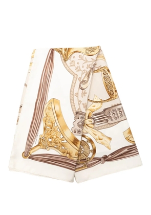 Hermès Pre-Owned 2000-2025 Etriers Silk Scarf 90 scarves - Brown