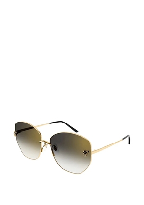 Cartier Eyewear panther-detail sunglasses - Gold