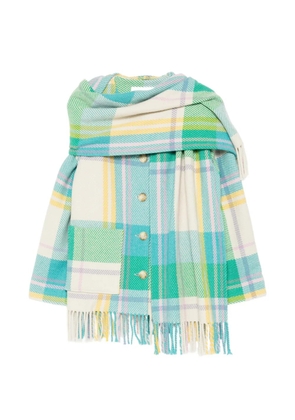 Mira Mikati blanket scarf coat - Neutrals