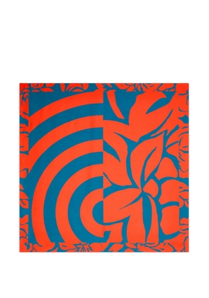 DRIES VAN NOTEN printed square scarf - Orange