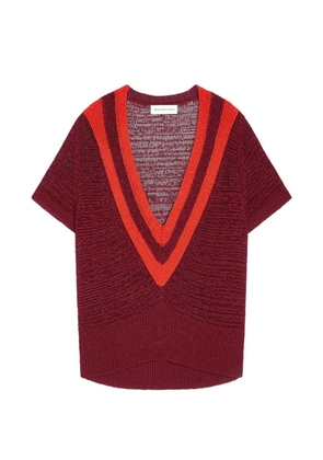 DRIES VAN NOTEN V-neck sweater - Red