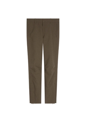 DRIES VAN NOTEN gingham trousers - Brown