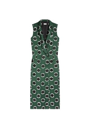 DRIES VAN NOTEN Fil coupé sleeveless coat - Green