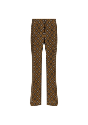 Alberto Biani tie-print flared trousers - Green
