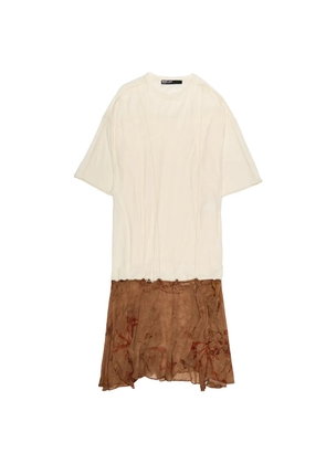 Bimba y Lola floral details midi dress - Neutrals