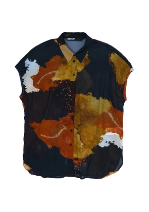 Bimba y Lola blot pattern button shirt - Black