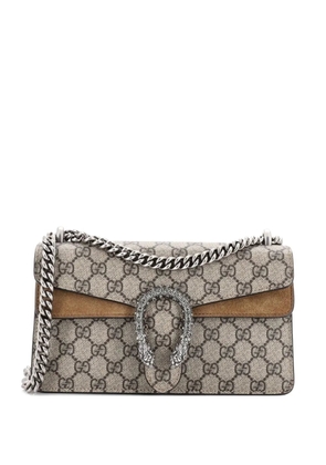 Gucci Pre-Owned Dionysus Bag GG Coated Canvas with Crystal Embellished Metal Small shoulder bag - Brown