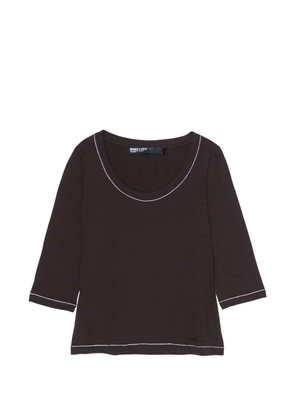 Bimba y Lola topstitch T-shirt - Brown