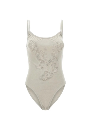 Jacques jewel-embroidered bodysuit - Grey