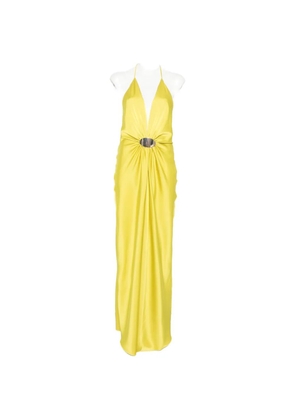 SIMONA CORSELLINI halter-neck maxi dress - Yellow
