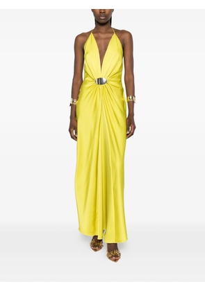 SIMONA CORSELLINI halter-neck maxi dress - Yellow
