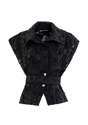 Saiid Kobeisy textured blouse and trousers set - Black