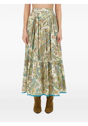 ETRO paisley tiered maxi skirt - Green