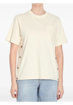 Moncler button-embellishment T-shirt - Neutrals