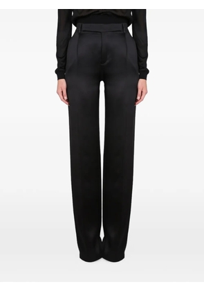 Saint Laurent satin flared trousers - Black