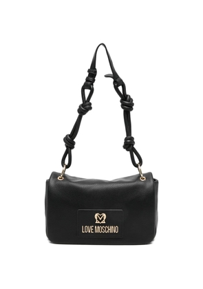 Love Moschino logo-plaque shoulder bag - Black